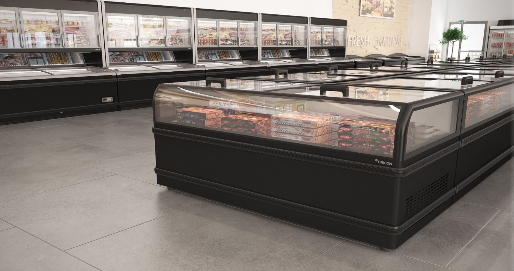 soluciones de refrigeración full black para supermercados